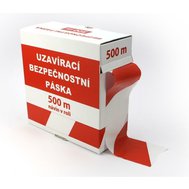 Vytyčovací páska ČERVENO/BÍLÉ PRUHY včetně krabičky pro odvíjení