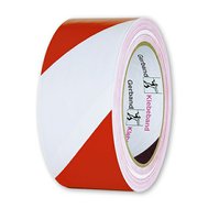 PVC podlahová lepicí páska 150 mikronů - červeno bílé pruhy