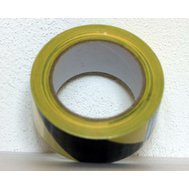 PVC podlahová lepicí páska 150 mikronů - žluto černé pruhy