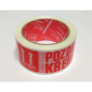 Balicí lepicí páska š. 50 mm "POZOR KŘEHKÉ, NEKLOPIT"